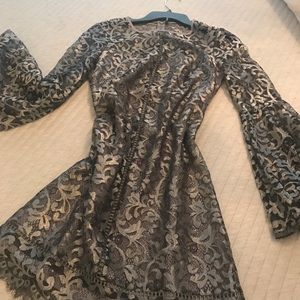 Gray lace dress